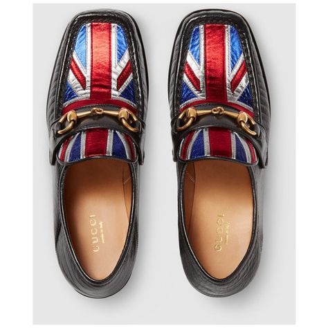 Gucci Union Jack Horsebit Loafer ($660) ❤ liked on Polyvore featuring shoes, loafers, gucci, horse bit shoes, leather footwear, real leather shoes and gucci footwear Mens Moccasins Loafers, Loafers Gucci, Union Flag, Gucci Loafers, Moccasins Mens, Metallic Shoes, Shoes Loafers, Union Jack, Flat Sneakers