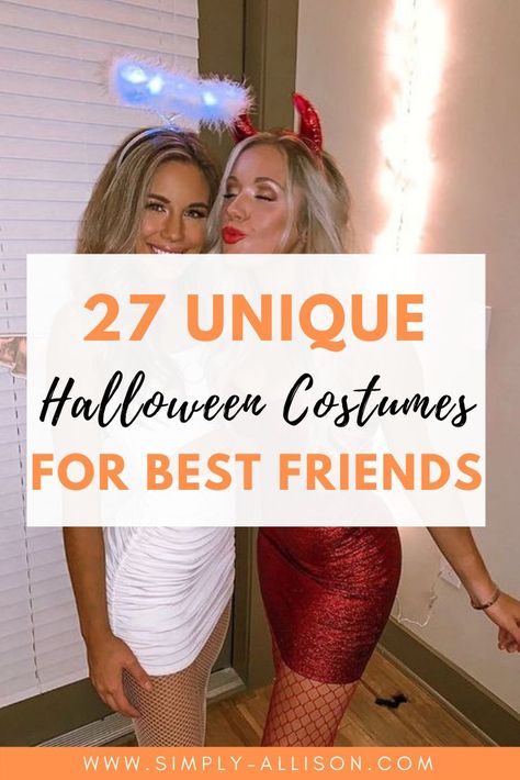 Cute Best Friend Halloween Costumes, Halloween Costumes Inspiration, 2 People Halloween Costumes, Costume Halloween Duo, Costumes For Sisters, Pair Halloween Costumes, 2 Person Halloween Costumes, Two Person Halloween Costumes, Partner Costumes