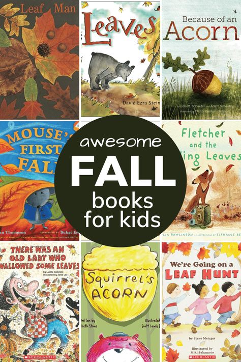 Fall Picture Books for Preschoolers - Toddler Approved Themed Bookshelves, Fall Picture Books, Fall Books For Kids, Reading Homeschool, Fall Poems, Book Basket, Fall Books, Preschool Fall, Kid Books