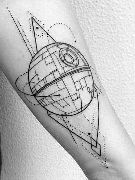 Spaceship Tattoo, Star Coloring Pages, Star Tattoo Designs, Star Wars Quotes, Star Wars Tattoo, Arrow Tattoos, Geometric Star, Tattoo Trends, Star Tattoos