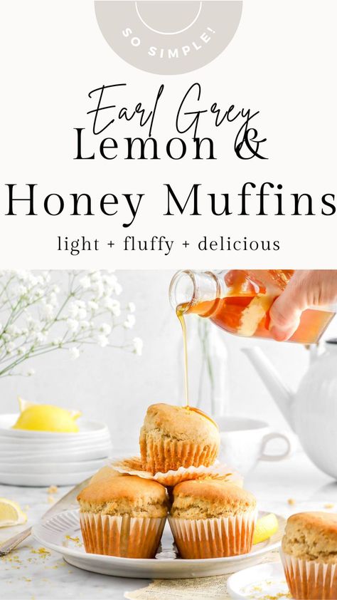 The best muffin for dreary winter days! These Earl Grey, Lemon, and Honey Breakfast Muffins are like your favorite cozy mug of tea. Sweet, floral, lemon-y, and just SO. GOOD. Lemon Breakfast, Honey Muffins, Honey Breakfast, Lemon And Honey, Mug Of Tea, Bakers Table, Lemon Muffins, Cozy Mug, Grey Tea