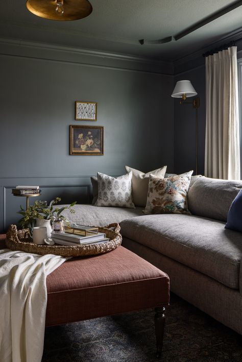 Kitchen Mudroom, Moody Living Room, Cottage Vibes, Primitive Cottage, Powder Bathroom, Overland Park Kansas, New House Living Room, Victorian Living Room, Cottage Living Rooms