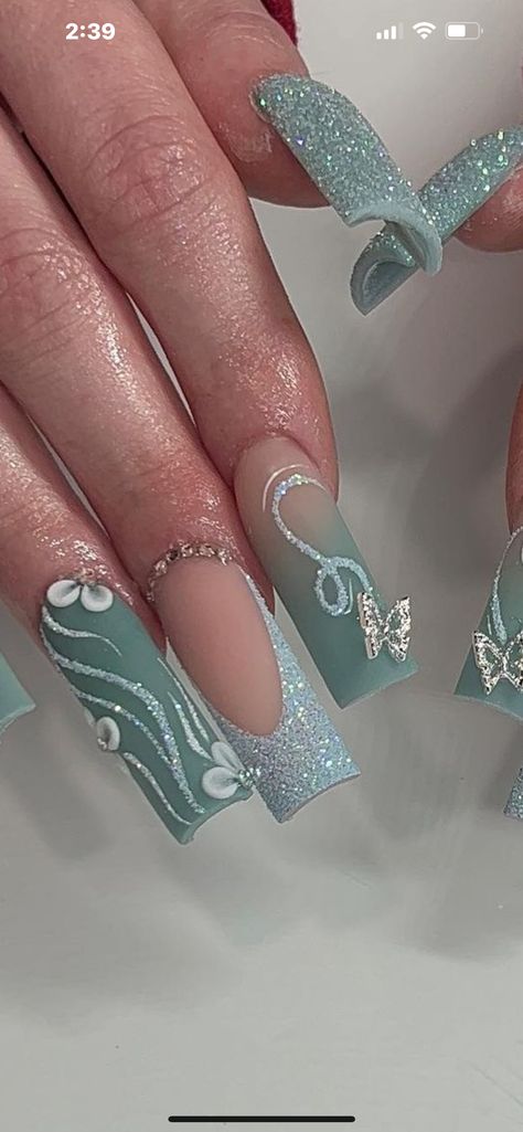 Creative Nail Ideas, Glitter Nail Designs, 3d Nail Designs, Bridal Nail, Water Marble Nails, Abstract Nail, Designs For Short Nails, Bridal Nail Art, Summer Long Sleeve