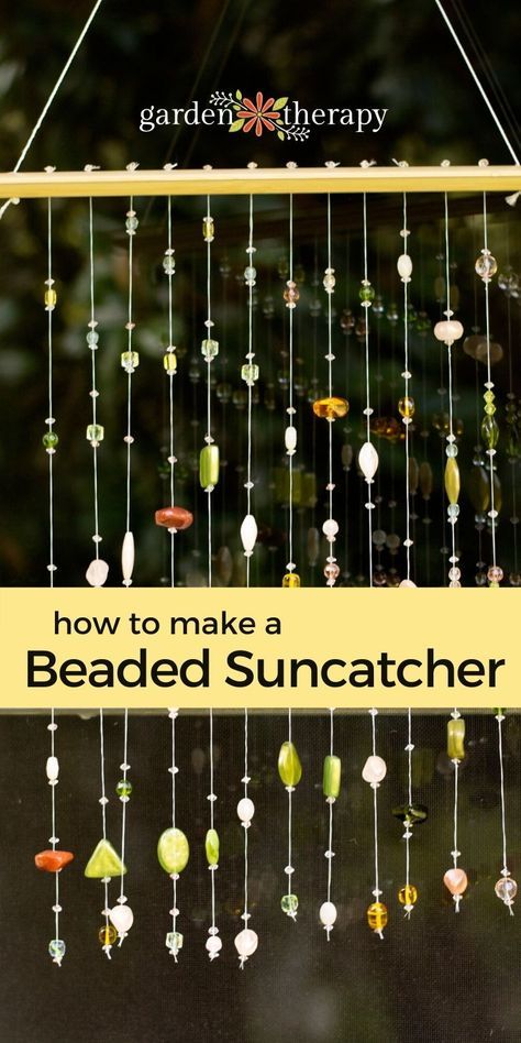 Crystal Suncatchers Diy, Beaded Suncatcher, Wind Chimes Homemade, Suncatcher Diy, Diy Suncatchers, Wind Chimes Craft, Diy Wind Chimes, Rays Of The Sun, Quick Diy