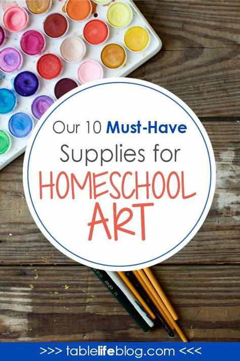 Our 10 Must-Haves for Homeschool Art Homeschool Art Curriculum, Homeschool Art Projects, Art Supplies List, Motherhood Tips, Kids Craft Supplies, Art Curriculum, Dot Markers, Homeschool Planning, Homeschool Art