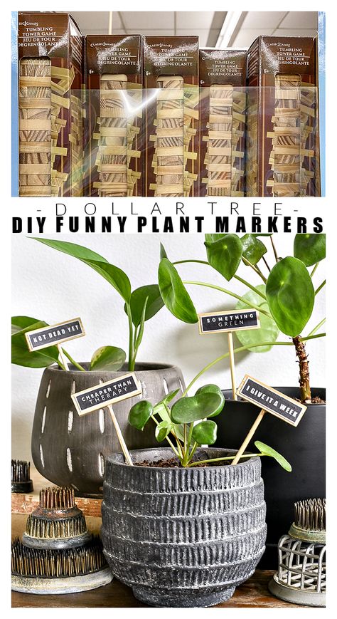 Plant Crafts To Sell, Diy Plant Picks, Plant Sale Ideas Diy, Plant Picks Diy, Cricut Plant Markers, Plants For Sale Sign, Funny Plant Markers, Plant Related Crafts, Plant Vendor Booth Ideas