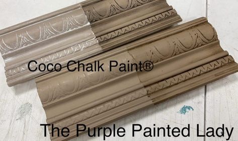 Coco Annie Sloan Chalk Paint, Annie Sloan Coco Furniture, Waxing Painted Furniture, Annie Sloan Coco, Coco Chalk Paint, Annie Sloan Chalk Paint Furniture, Purple Painted Lady, Annie Sloan French Linen, Annie Sloan Colors