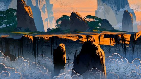 The Art of Kung Fu Panda Panda Background, Kung Fu Panda 3, Bg Design, Panda Art, Graphic Poster Art, Landscape Concept, Kung Fu Panda, Cartoon Background, Animation Background