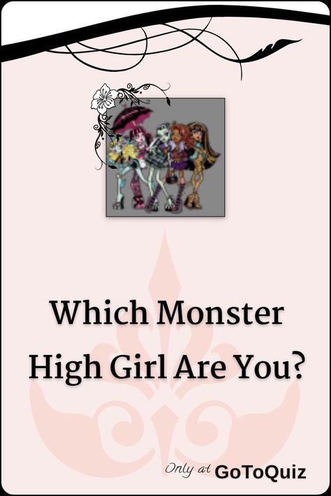 "Which Monster High Girl Are You?" My result: Draculaura Monster High Characters List, Monster High Website, G2 Monster High, Which Ever After High Character Are You, Which Monster High Character Are You, Monster High Pfp Frankie Stein, Monster High Quiz, Monster High Quotes, Monster High Funny