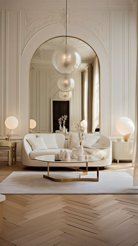 Parisian Interior Design Modern Parisian Interior, Parisian Style Interior, Parisian Interior Design, Parisian Living Room, Art Deco Style Interior, Modern Parisian, Aesthetic Interior Design, Parisian Decor, Parisian Interior