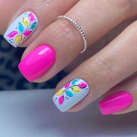 June Nails, Bright Nail Designs, Manicure Colors, Summer Manicure, Bright Nails, Spring Nail Art, Short Acrylic Nails Designs, Short Nail Designs, Nails 2024