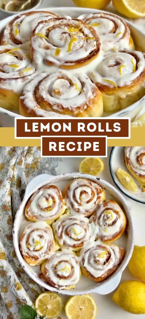 Lemon Rolls | Page 2 of 2 Lemon Cinnamon Rolls, Lemon Roll, Lemon Sweet Rolls, Lemon Rolls, Lemon Cream Cheese Icing, Blueberry Cinnamon Rolls, Orange Sweet Rolls, Sticky Rolls, Lemon Cream Cheese