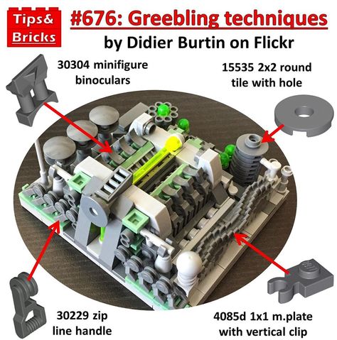 @tipsandbricks on Instagram: “#676 TECHNIQUES: Greebling techniques -  Greebling; this is a piece of LEGO jargon that put simply means mechanical-looking details with no…” Lego Tutorials, Lego Techniques, Instructions Lego, Lego Custom Minifigures, Hama Beads Minecraft, Lego Construction, Lego Super Mario, Lego House, Lego Architecture