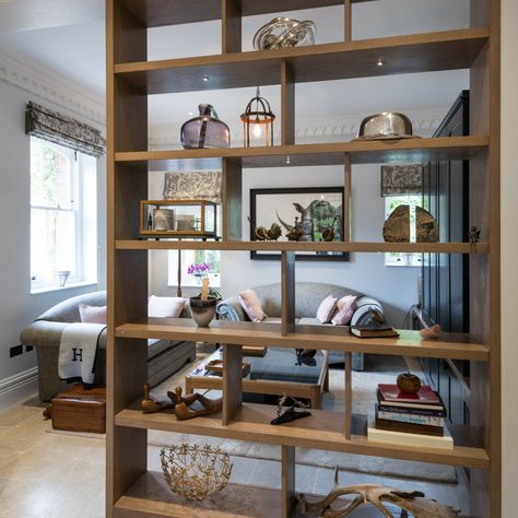 Shelves For Room Divider, Shelving Partition Wall, Wall Shelf Room Divider, Separating Shelves In Living Room, Room Dividing Bookshelf, Diy Wall Divider With Shelves, Shelving As Room Divider, Shelves Separating Rooms, Shelves Dividing Rooms