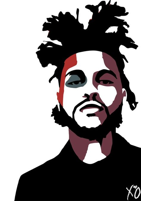 King Of The Fall, The Weeknd Albums, Canvas Art Painting Acrylic, Coral Draw, The Weeknd Poster, Gcse Art Sketchbook, Layered Art, Canvas Drawing, Hip Hop Art