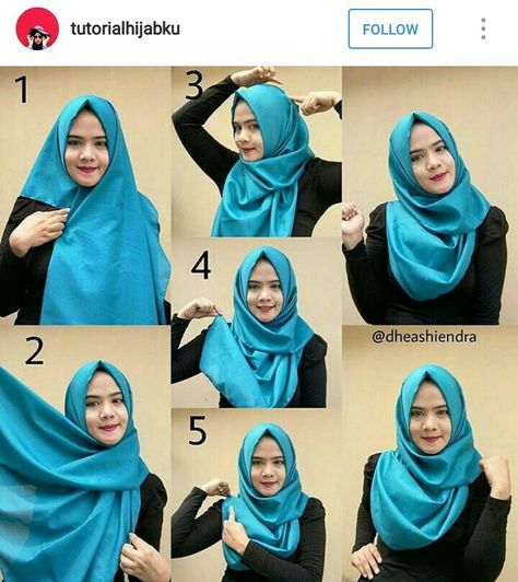 How to do hijab Silk Hijab Tutorial, Square Hijab Tutorial, Most Beautiful Colors, How To Wear Hijab, Silk Hijab, Head Scarfs, Ethnic Beauty, Tutorial Hijab, Hijab Styles