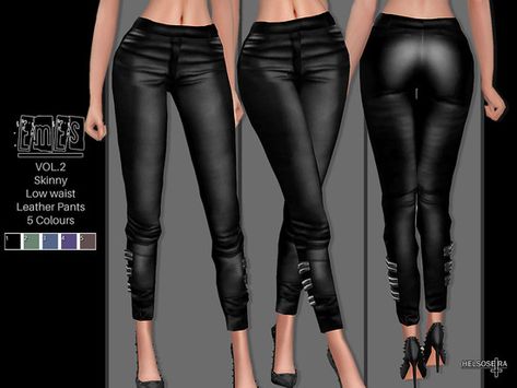 Style : Skinny leather pants with metal stripes Found in TSR Category 'Sims 4 Female Everyday' Sims 4 Woman Cc, Sims 4 Halloween, Sims 4 Cc Female, Kendall Jenner Chanel, Female Sims, Kim K Style, Sims 4 Cc Skin, Sims4 Clothes, Sims 4 Update