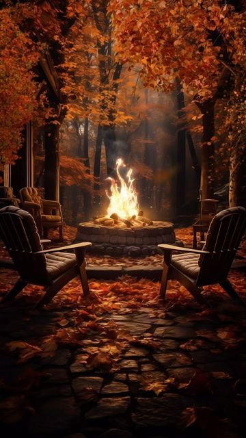 Winter Scenes Wonderland, Backyard Bonfire, Autumn Magic, Autumn Scenes, Autumn Scenery, Autumn Beauty, Fall Pictures, Beautiful Scenery Nature, Autumn Cozy