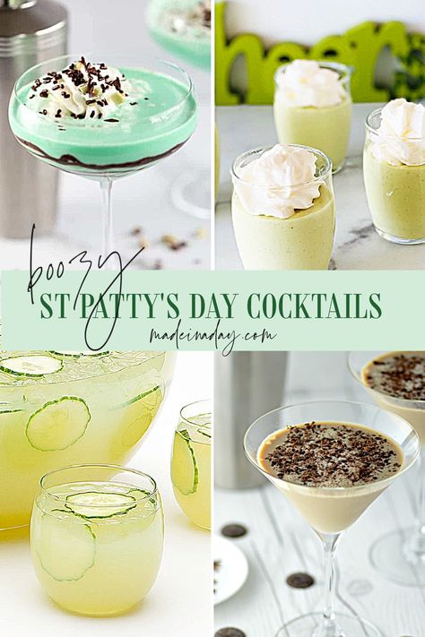 Irish Drinks Cocktails, St Patty Drinks, St Patricks Cocktails, Irish Cocktail Recipes, St Patty's Day Drinks, St Patrick's Day Drinks, Irish Cocktails, Baileys Drinks, Baileys Cocktails