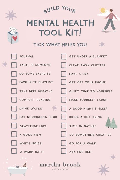 Diy Mental Health Crafts, Mental Health Check In, Mental Health Goals, Mental Healthcare, Self Care Kit, Mental Health Activities, Immune Booster, Mental Health Recovery, Better Mental Health