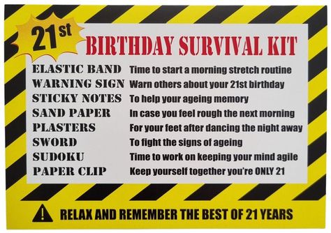 123 40th Birthday Survival Kit, 21st Birthday Survival Kit, Morning Stretches Routine, Birthday Survival Kit, Stretch Routine, 40th Birthday Funny, 18th Birthday Cards, 21st Birthday Cards, 40th Birthday Cards