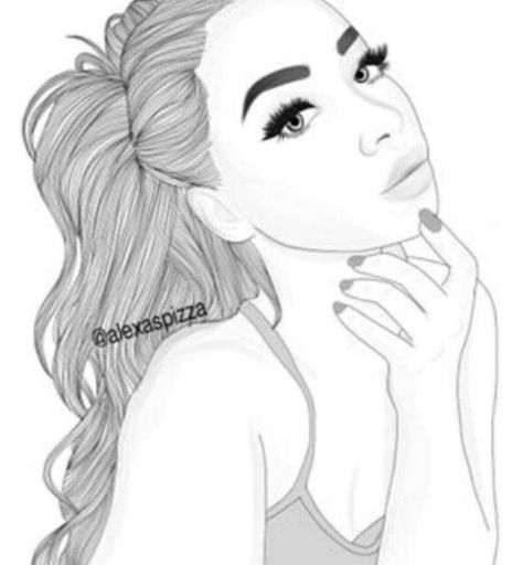 Tumbler Drawings, Tumblr Outline, Girl Outlines, Tumblr Drawings, Tumblr Art, Art Tumblr, Outline Art, Outline Drawings, Girl Sketch