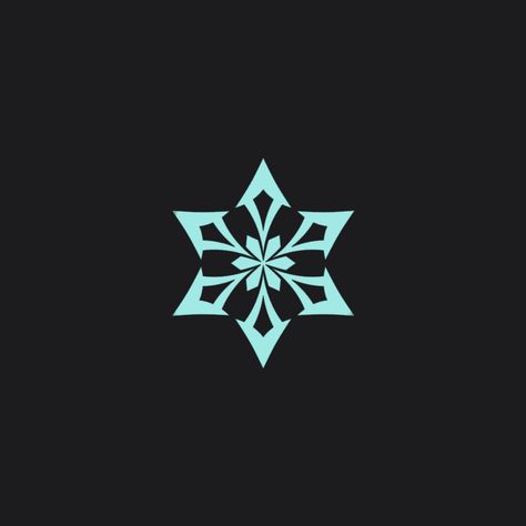 Frozen Element Symbols, Hydro Genshin Impact Logo, Frozen 2 Element Symbols, Ice Symbol Magic, Snowflake Logo, Vector Snowflake, Ice Magic, Il Re Leone, Badge Logo