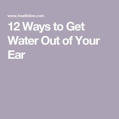 12 Ways to Get Water Out of Your Ear How To Get Fluid Out Of Ears, How To Get Water Out Of Your Ear, Water In Ear, Fluid In Ears, Middle Ear, Reflexology, Essential Oil Recipes, Oil Recipes, Health