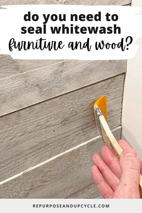 Do you need to seal whitewash furniture and wood? Let me break down why you do need to and how to seal it. Whitewashing furniture is an easy and affordable way to give a piece of furniture a unique and rustic look. However, if you want to make sure that your whitewashed furniture lasts for years to come, it’s important to understand the importance of sealing it. In this blog post, we’ll discuss why sealing whitewash furniture is so important and how you can do it yourself. Washed Furniture, Whitewash Furniture, Age Wood, White Wash Stain, Weathered Oak Stain, Antique Fireplace Mantels, White Washed Furniture, Recycling Crafts, White Washing