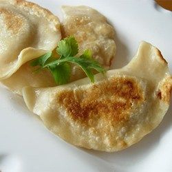 Shortcut Potato Onion Perogies - Allrecipes.com Pierogi Filling, Homemade Dough Recipe, Perogies Recipe, Pierogi Recipe, Instant Potatoes, Potato Onion, Homemade Dough, Chicken And Dumplings, Dough Recipe