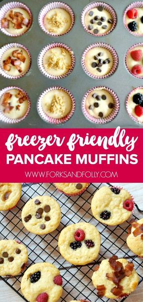 Freezer Mini Pancakes, Premade Freezer Breakfast, Make Ahead Pancake Muffins, Freezer Breakfast Pastries, Freezer Friendly Muffins, Freezer Mini Muffins, Freezer Pancake Muffins, Freezer Breakfast Muffins, Freezable Pancakes