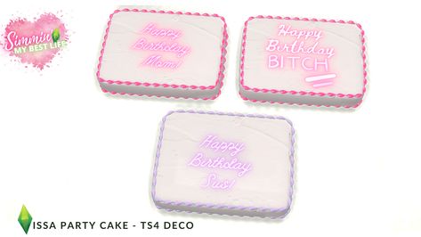 Ts4 Birthday Cc, Birthday Party Cc Sims 4, Sims 4 Birthday Cake, Cake Sims 4, Sims4 Birthday Party Cc, Sims 4 Birthday Cake Cc, Sims 4 Functional Cake, Baby Reveal Cakes, 4th Birthday Cakes