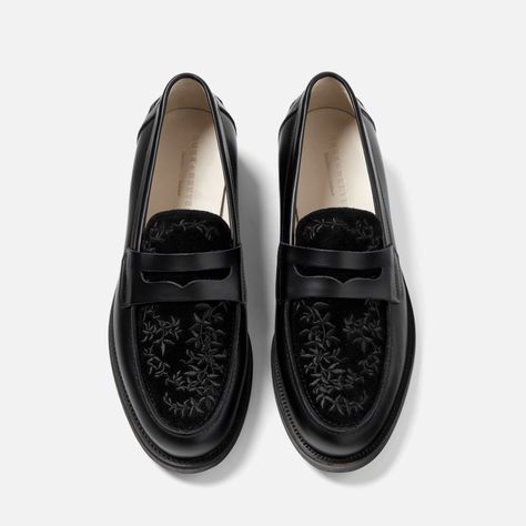 Duke & Dexter Men's Wilde Black Vine Penny Loafer - Men's | ModeSens Duke And Dexter, Morning Pastries, Penny Loafers Men, Hampstead Heath, Gentleman Shoes, Classy Shoes, Street Fashion Men Streetwear, Loafer Sneakers, Black Loafers