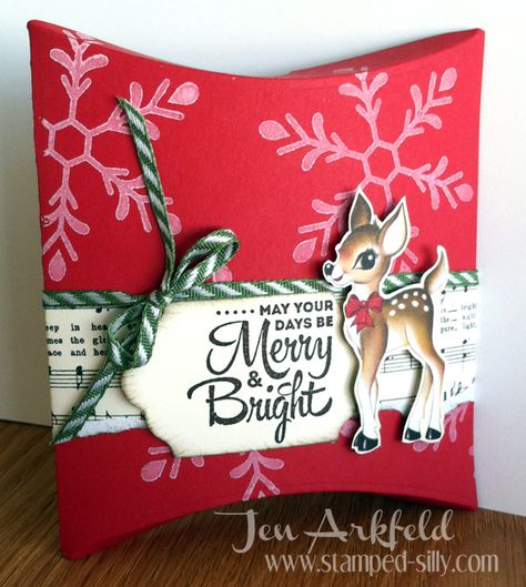 Stampin Up Square Pillow Box Thinlits, Su Square Pillow Boxes, Gift Money Holder, Papercraft Ideas, Pillow Boxes, Envelope Punch Board, Punch Board, Money Holders, Christmas Hanukkah