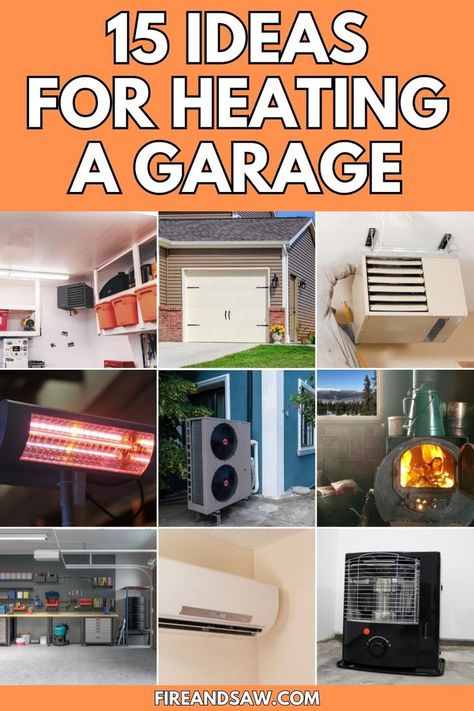 ideas for garage heating Garage Heating Ideas, Workshop Heater, Shop Heater, Garage Heater, Wood Burning Heaters, Wood Burning Stoves, Finished Garage, Solar Heater, Wood Heat