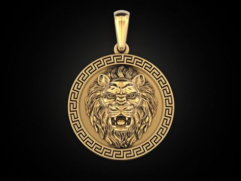 Safari Necklace, Lion Charm, Lion Gifts, Necklace African, Lion Necklace, Lion Pendant, Gold Lion, Leo Men, Men Gifts