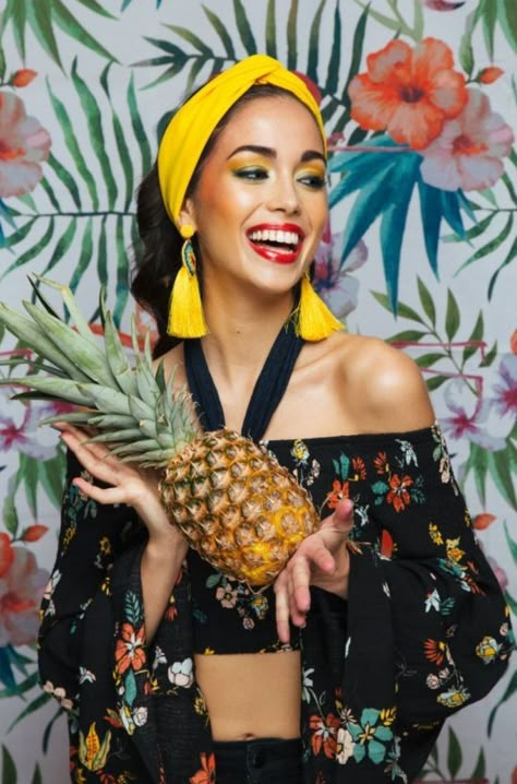 Tiki Party Outfit, Tropical Party Outfit, Cuban Outfit, Havana Nights Party Theme, Tropical Cottage, Havana Party, Tiki Fashion, Havana Nights Party, Yellow Magic