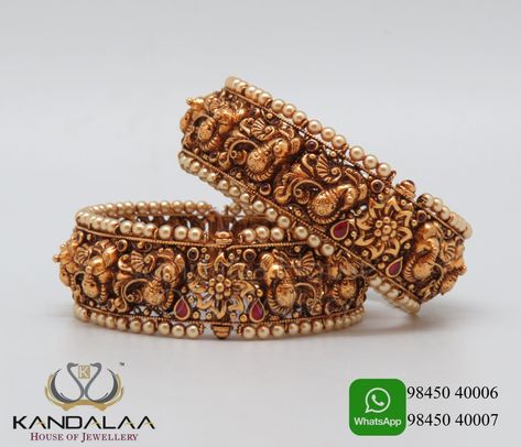 Nakshi Bangles Antique Gold, Temple Bangles Gold Jewellery, Nakshi Bangles Gold, Temple Jewellery Bangles, Antique Gold Bangles Design, Antique Bangles, Gold Bangles Indian, Wedding Jewelry Sets Bridal Jewellery, Indian Wedding Jewelry Sets