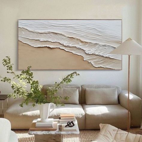 Ocean Paintings On Canvas, Acrylic Painting Modern, Large Wall Art Living Room, Modern Minimalist Art, Wabi Sabi Wall Art, Wave Painting, Textured Canvas Art, Abstract Acrylic Painting, Ocean Painting