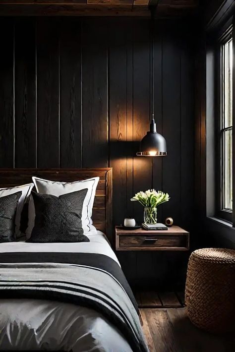 Shiplap Bedroom Wall, Walls In Bedroom, Bedroom Masculine, Shiplap Headboard, Bedroom Wall Ideas, Shiplap Bedroom, Accent Pillows Bedroom, Colorful Bedroom Decor, Shiplap Walls