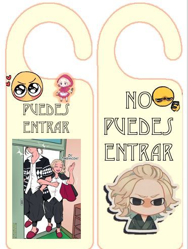 Es para que pongan en sus puertas (tomen awita) :3 Paperized Anime, Anime Diys, Rick And Morty Stickers, Paper Crafts Magazine, Anime Printables, Anime Crafts, Tokyo Ravens, Anime Best Friends, Slayer Anime