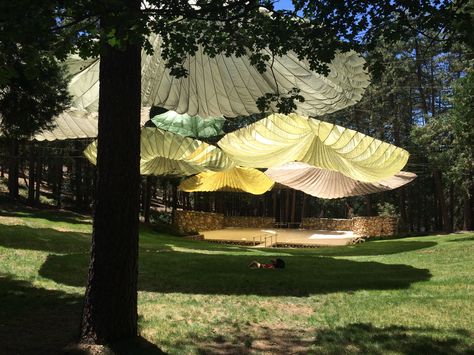 Shade Pavilion, Large Umbrella, Wedding Mood, Stage Design, Land Art, Future Wedding, Garden Party, Event Design, The Park