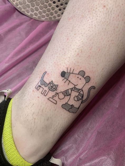 Help My Cat! on Twitter: "IT DONE https://t.co/ZYzQpU3BBD" / Twitter Maisy Mouse Tattoo, Charlie And Lola Tattoo, Matching Group Tattoos, Lola Tattoo, Lucy Cousins, Maisy Mouse, Group Tattoos, Mouse Tattoo, Character Tattoos