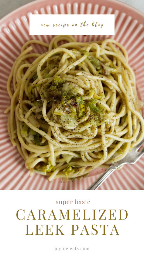 In this simple Caramelized Leek Pasta, the leek is truly the star of the show! With its sweet, oniony flavor this tasty dish is perfect on its own or paired with your favorite protein. Leek Pasta Recipes, Leeks Pasta Recipe, Leeks Recipe, Leek Pasta, Broccoli Pasta, Homemade Pasta, Leeks, How To Cook Pasta, Tasty Dishes