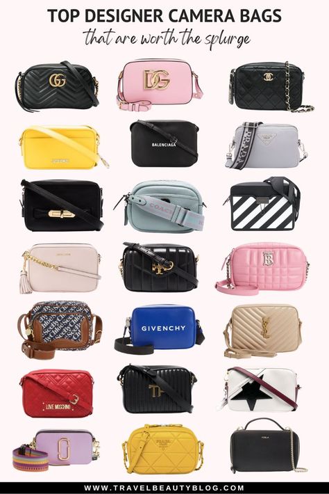 Whether you’re looking for a bag for everyday carry or one for traveling, these designer camera bags are sure to fit your needs. They are all made from high quality materials and have multiple compartments to keep everything organized, which makes them a must have staple for your wardrobe! Designer Camera Bag, Ysl Lou Camera Bag, Camera Bags For Women, Tory Burch Kira, Leather Camera Bag, Camera Bags, Yellow Leather, See By Chloe, Everyday Carry