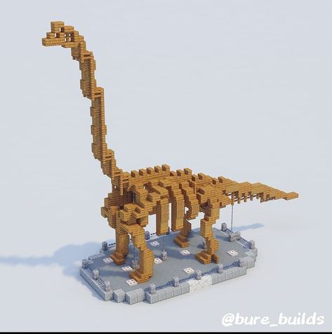 Minecraft Crocodile Build, Minecraft Gargoyle Statue, Jurassic Park Minecraft Build, Minecraft Dinosaur Enclosure, Minecraft Dinosaur Skeleton, Jurassic Park Minecraft, Minecraft Fossil Builds, Minecraft Mini Statues, Frog Statue Minecraft