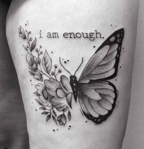 24 Meaningful I Am Enough Tattoo Design Ideas for You - Tattoo Twist Womens Tattoos Forearm, Meaningful Cover Up Tattoos, Keep Going Tattoos Inspiration, I Am Good Enough Tattoo, People Pleaser Tattoo Ideas, Your Enough Tattoo, I Am Enough Quotes Tattoo With Flower, You Are Enough Tattoos For Women, I Am Enough Quotes Tattoo