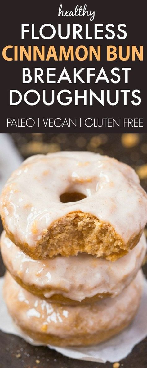 Low Carb Vegan Breakfast, Breakfast Donuts, Patisserie Sans Gluten, Dessert Sans Gluten, Paleo Recipe, Cinnamon Bun, Paleo Dessert, Cinnamon Buns, No Sugar