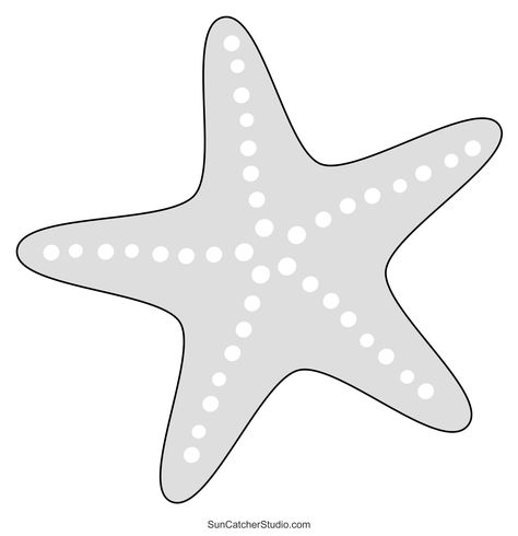 Cardboard Starfish, Star Fish Template Free Printable, Star Fish Printable, Star Fish Drawings, Starfish Stencil, Starfish Outline, Star Fish, Starfish Pattern, Starfish Images