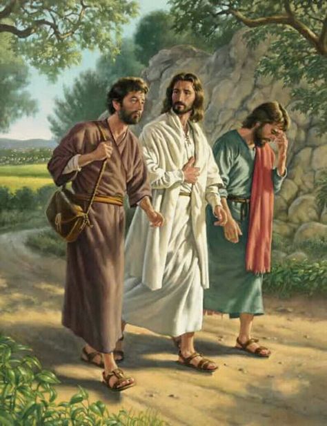 Road To Emmaus, Bible Images, Bible Illustrations, Jesus Photo, Jesus Christ Art, Bible Pictures, Pictures Of Jesus Christ, Christian Pictures, Jesus Painting